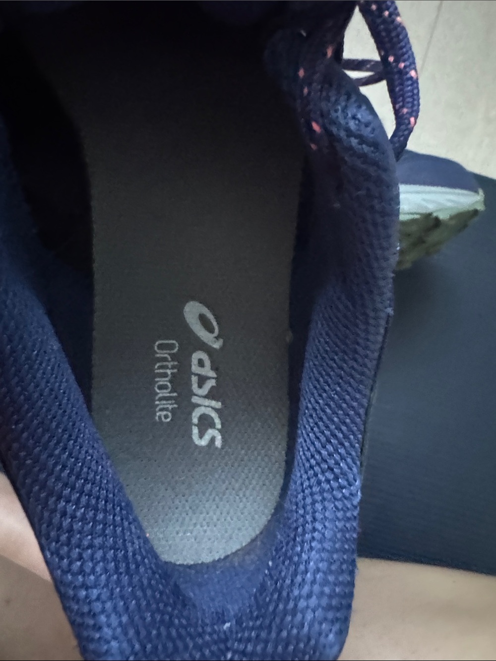 Asics Navy Sneakers with Coral Accents - Picture 9 of 10